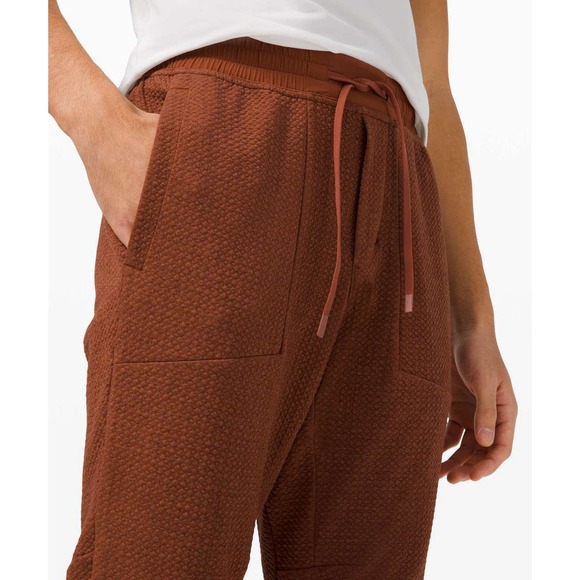 Lululemon 2021 At Ease Jogger Heathered Dark Terracotta / Black Men's Size Large - Picture 7 of 12